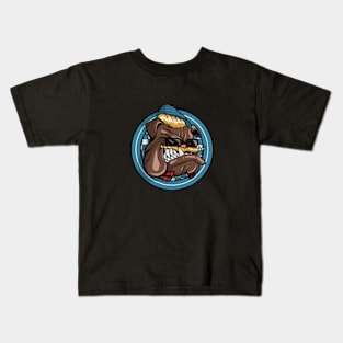 Francky, the bulldog - Hipster mode Kids T-Shirt